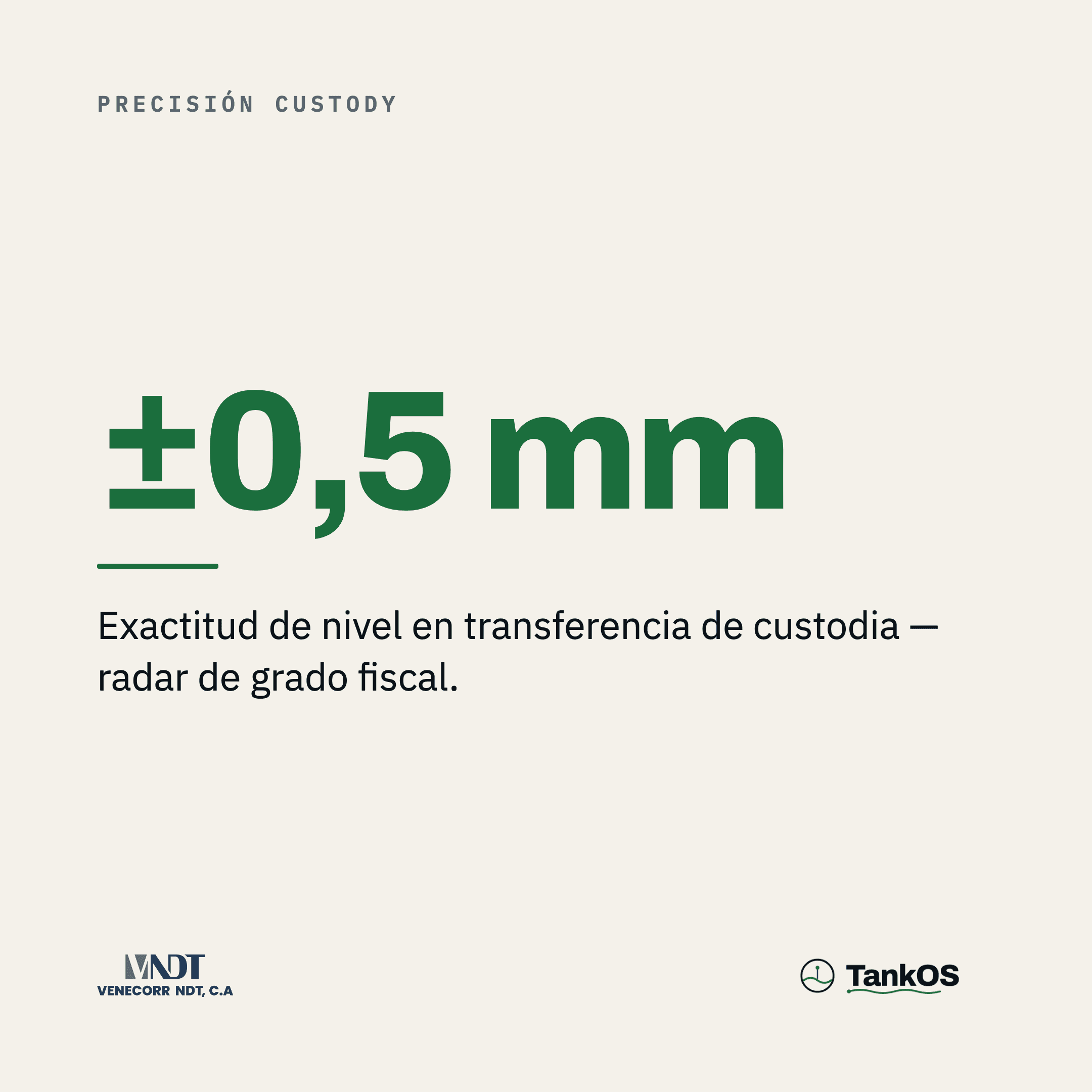 ±0,5 mm de exactitud de nivel