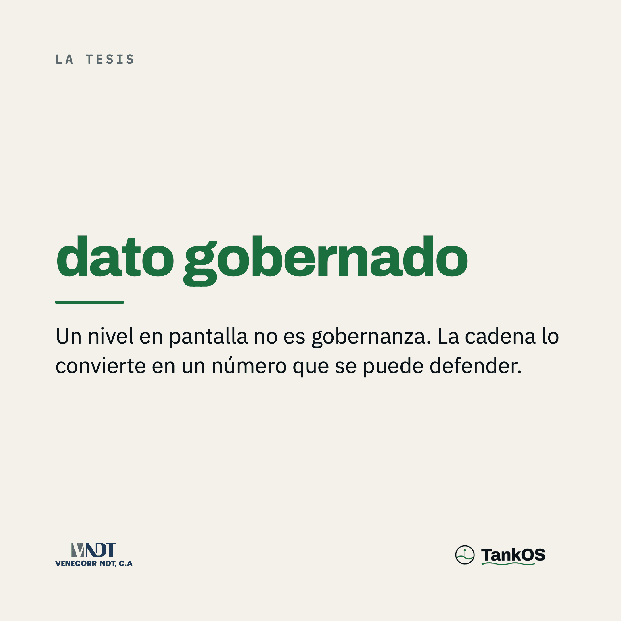 De dato crudo a dato gobernado