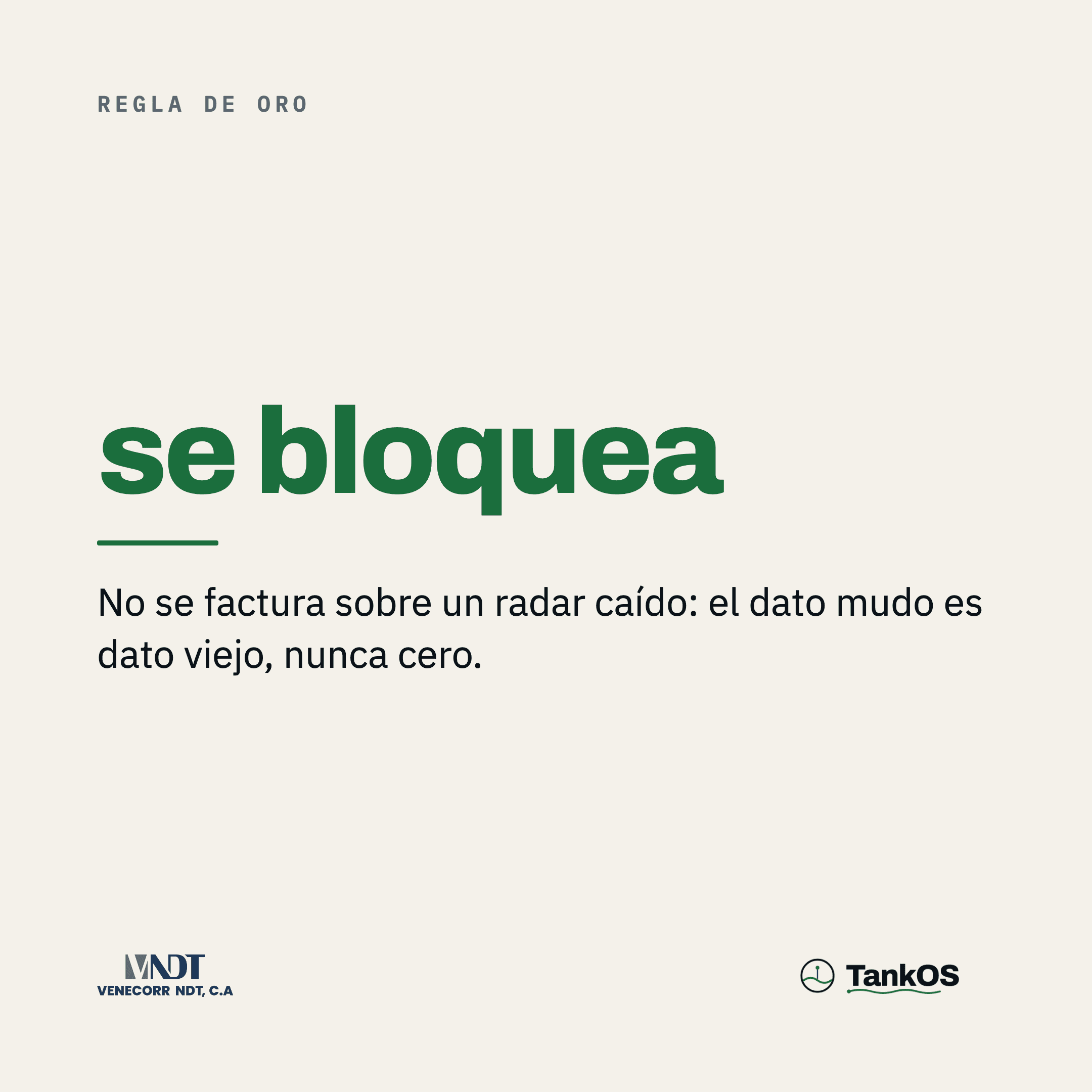 No se factura sobre un radar caído